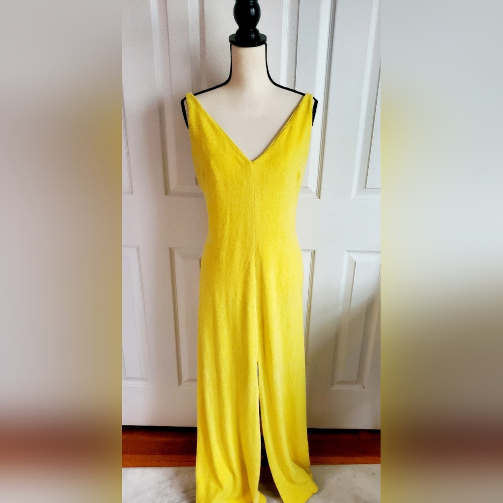 Vintage Vibrant Yellow Maxi Lounge Dress Swim Cover Up
